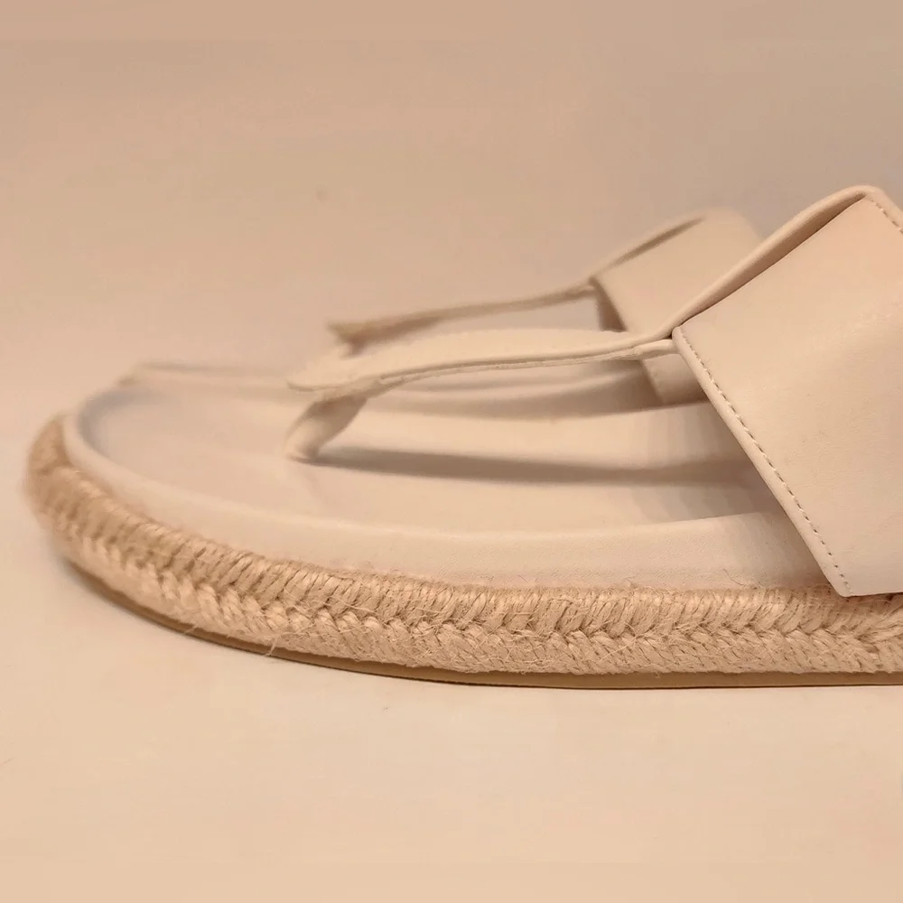 Joie Women's Nacho Espadrille Women’s Off White Sandals Slides Size 9